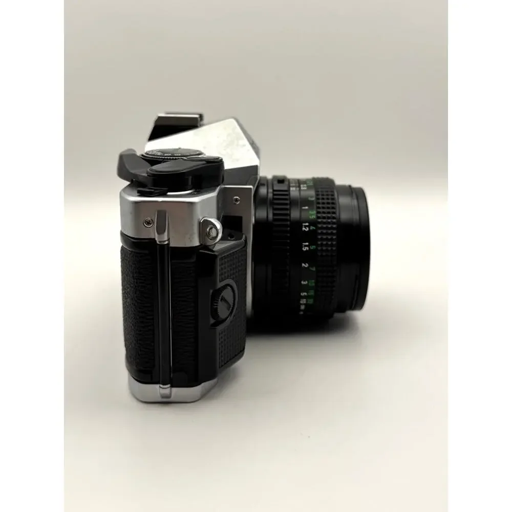 Canon AE-1 Program 35mm SLR Film Camera FD 50mm f/1.8 Lens Silver